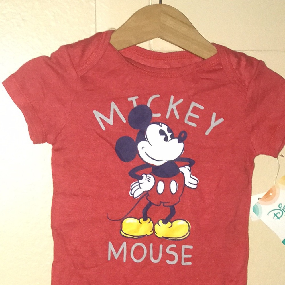 12 M red Disney Mickey onesie - NWT